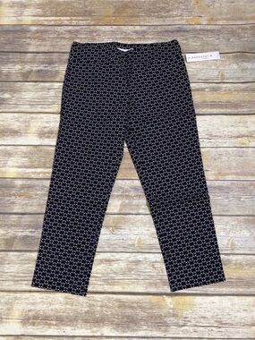 Margaret M Black × White Printed Slimming Pants